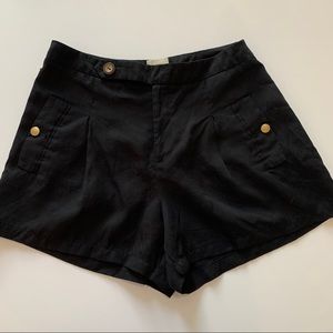 Black High Waisted Tencel Shorts Size 6